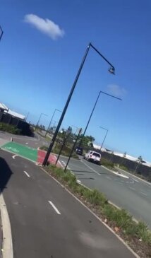 Police following a vehicle in Caloundra South