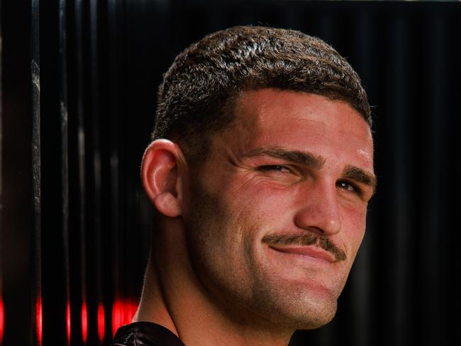 Daily Telegraph. 18, February, 2025.Penrith Panthers, Nathan Cleary, in Penrith, today.Picture: Justin Lloyd.