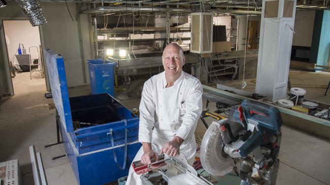 Serge Dansereau lends a hand with renovations. Picture: Troy Snook