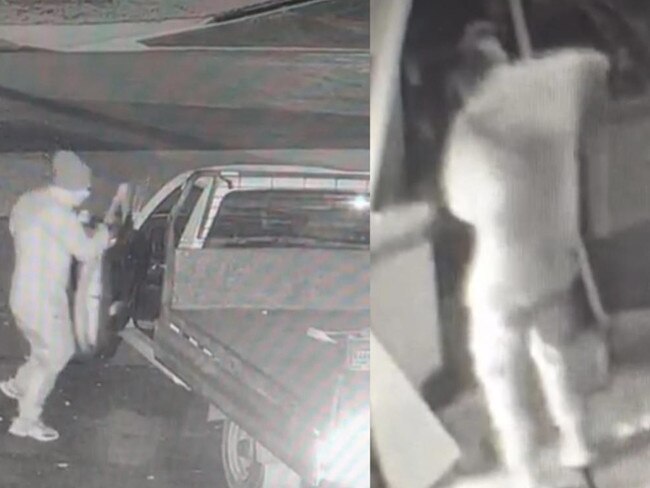 CCTV images have been released of the men believed to be involved in the service station break-in. Picture: Supplied