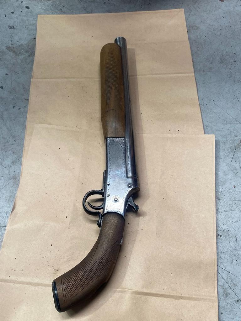 The man was also wanted for questioning over the discovery of a sawn-off shotgun. Picture: SA Police