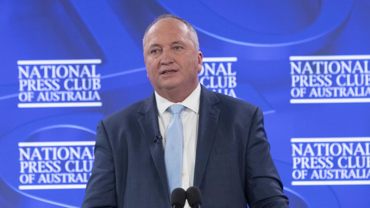 Nationals leader Barnaby Joyce used his press club address to promote the Coalition’s funding commitments for regional Australia. Picture: NCA Newswire/ Andrew Taylor