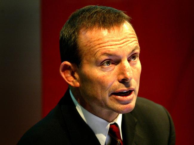 Workplace Relations Minister Tony Abbott in 2003. Picture: Brett Hartwig