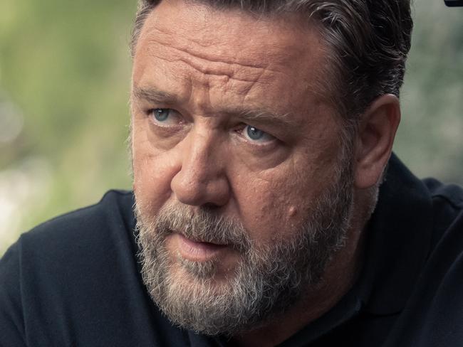 Russell Crowe on set of his new film. Picture: Poker Face / Stan