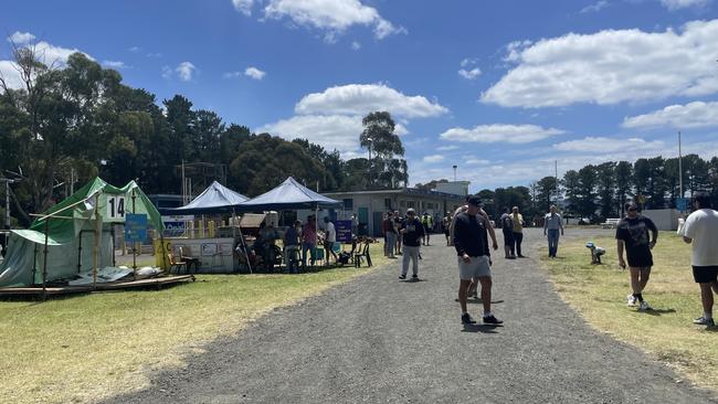 More than 300 production workers from Opal Australian Paper Mill in Maryvale were impacted by an indefinite lockout, leaving them without jobs and no pay. Workers have been camping outside the mill for the past two weeks to inform the community on their impact. Picture: Jack Colantuono