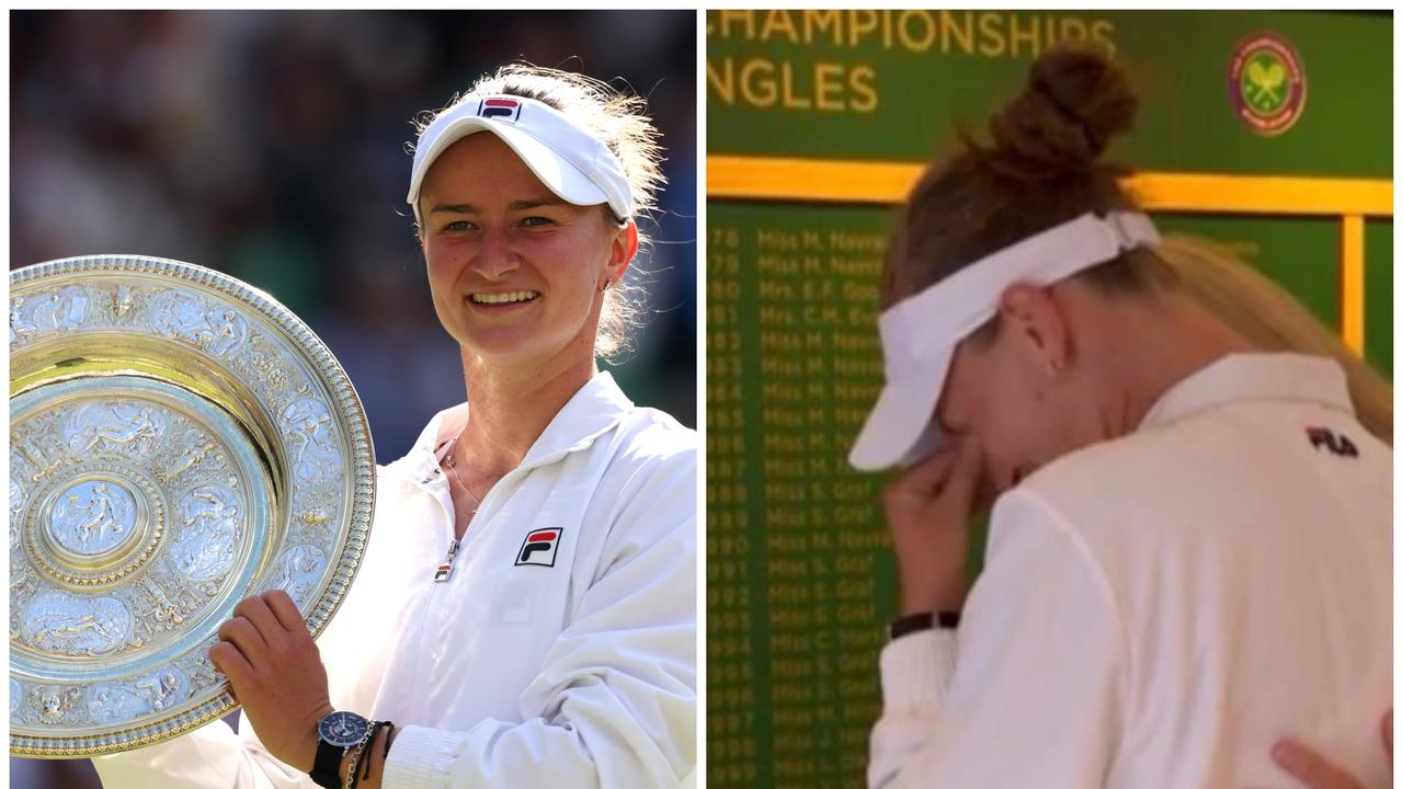 „Nejlepší den mého života“: Česká tenistka Barbora Krejčíková pláče po „úžasném“ vítězství ve Wimbledonu