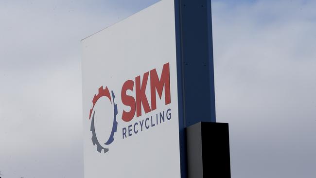 The boss of controversial SKM services has faced court charged over a massive “noxious” fire that burned for more than a week at one of its Melbourne recycling plants. Picture: David Caird