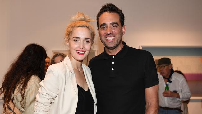 Byrne, pictured with husband, Bobby Cannavale, is back home shooting the second Peter Rabbit movie. Picture: Tracey Nearmy