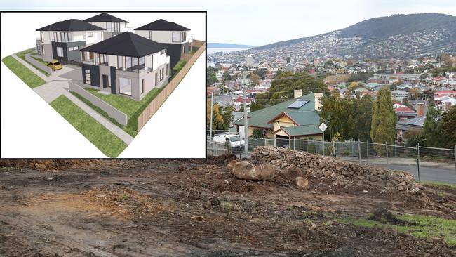 Darko Krajinovic has now fully demolished the heritage listed dwelling at 55 Mount Stuart Road Mount Stuart. Picture: NIKKI DAVIS-JONES.