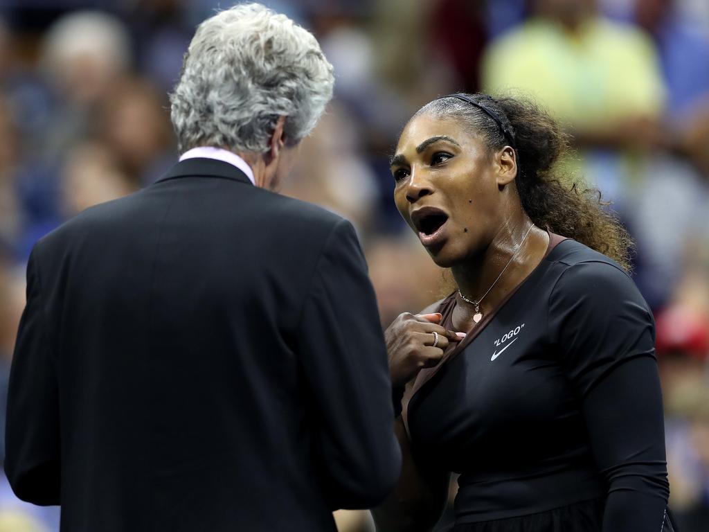 Williams erupted during the 2018 US Open final.