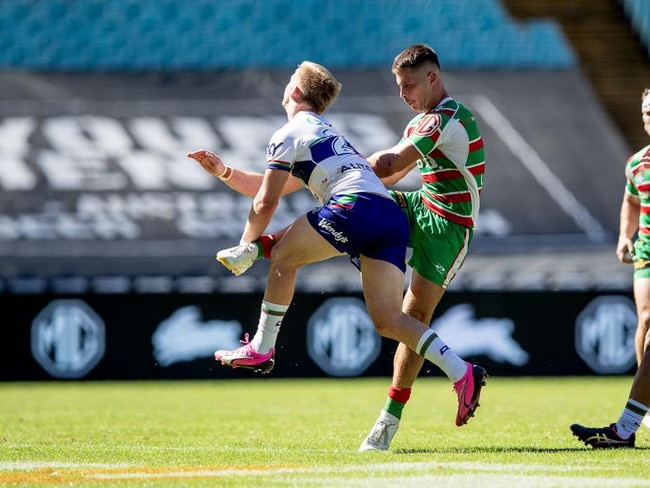 Ilias is recovering from a broken leg after he was hit while kicking in a Rabbitohs' NSW Cup game against the Warriors. Picture: NRL Images.