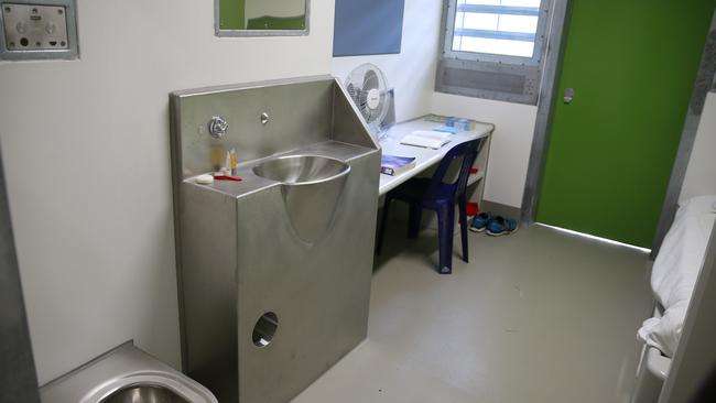 A typical cell inside Barwon Prison. Picture: Alison Wynd