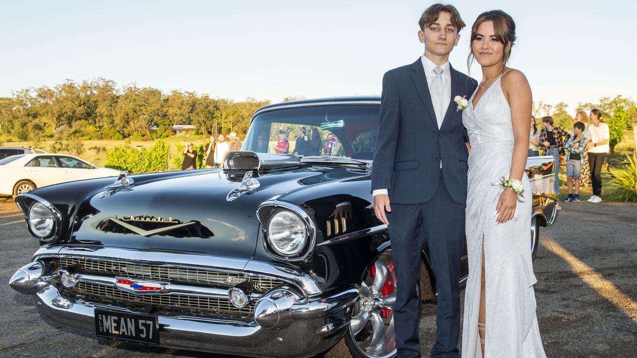 Luke Tully partnered Mai Connor. Mary MacKillop Catholic College formal at Rosalie House. Thursday, November 18, 2021. Picture: Nev Madsen.