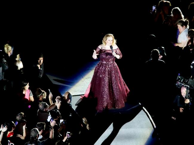 Adele in concert in Brisbane, at the Gabba - Picture: Steve Pohlner