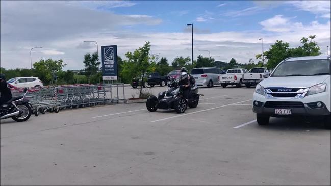 Black Dog Riders show off their bikes and trikes.