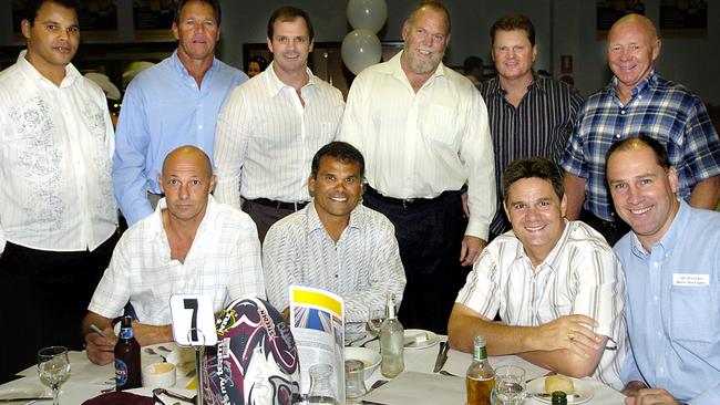 Some of the team from Manly's 1987 grand final-winning side at a reunion lunch in 2007: Top row: Darrell Williams, Ron Gibbs, David Ronson, Noel Cleal, Paul Vautin and Bob Fulton. In the front row are Stuart Davis, Paul Shaw, Mal Cochrane and Phil Daley.