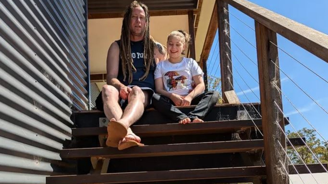 Joel and Charlie Anderson at their Toowoomba property where they are raising money to make the home accessible for the little girl who lives with cerebral palsy.