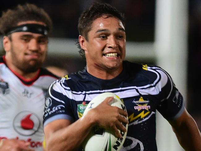 NRL Nth Qld Cowboys v New Zealand Warriors, 1300Smiles Stadium, Townsville. Te Maire Martin.