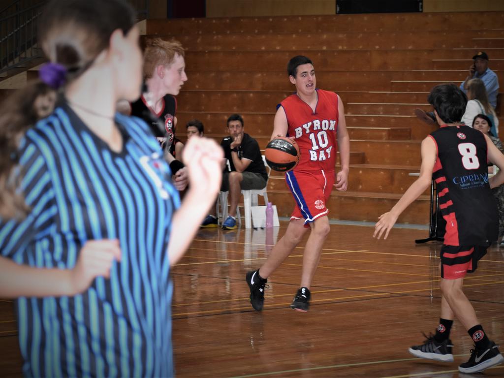 Action from the match between Byron Bay Red and Byron Bay Black in the North Coast Shield Under-14 Division One competition played at PCYC Grafton on Sunday, 20th September, 2020. Photos Bill North / The Daily Examiner