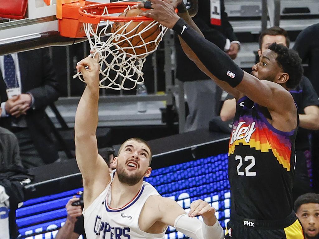 Melbourne United’s highly rated German NBL Next Star Ariel Hukporti is comparing himself to Phoenix Suns star Deandre Ayton. Picture: Getty Images