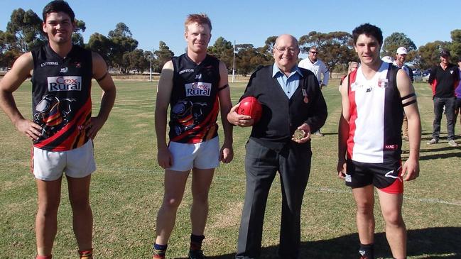 Alex Keough (right) has been a star in the middle. Picture: Pinnaroo Football Club