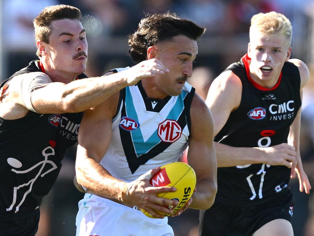 Ivan Soldo featured in the pre-season clash with the Saints. Picture: Quinn Rooney/Getty Images