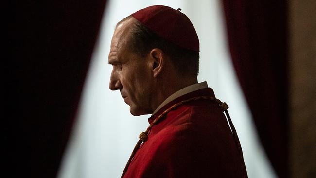 Ralph Fiennes as Cardinal Lawrence in Conclave. Picture: Supplied