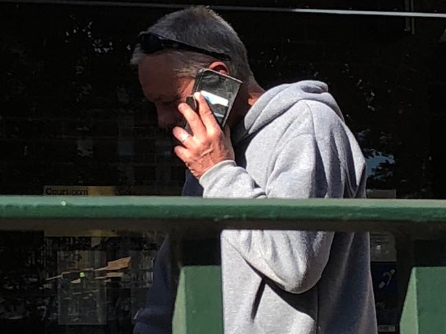 Lloyd Dening outside Manly Courthouse. Picture: Jim O’Rourke