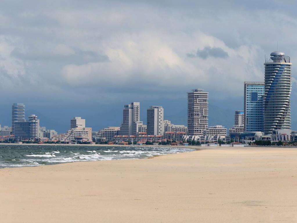 The beach resort is dubbed the North Korea’s Benidorm with its high-rise buildings and sandy shores. Picture: Pen News