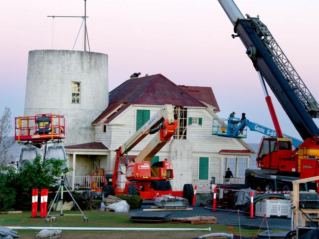 The Aquaman set built at Hastings Point as part of the film’s Gold Coast shoot. Picture Mike Batterham