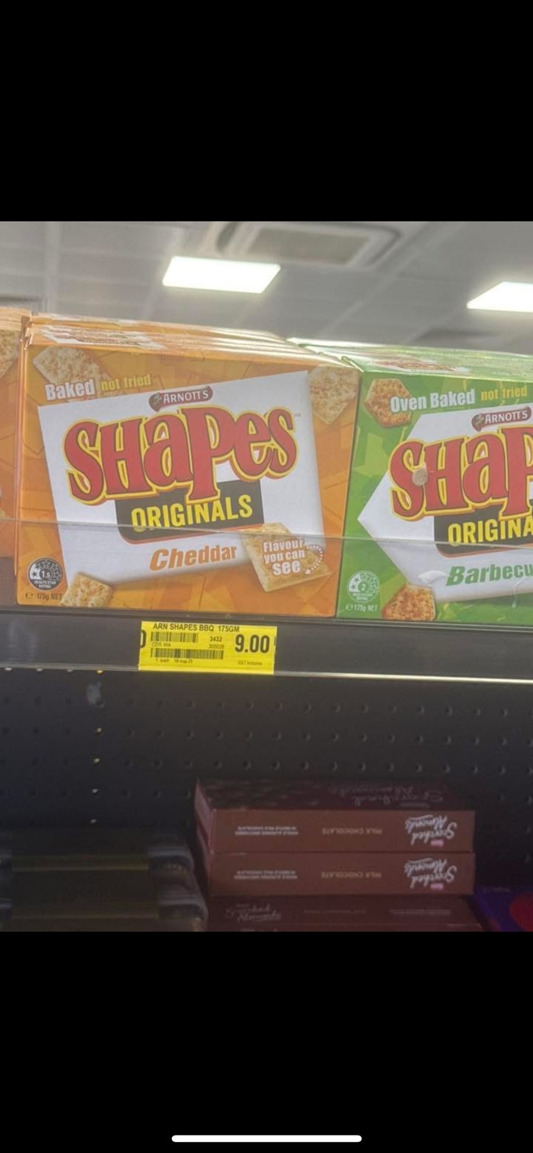 A packet of shapes was priced at $9. Picture: Facebook