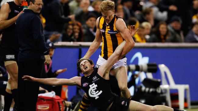 James Sicily had a tough night against Jed Lamb. Picture: Getty Images