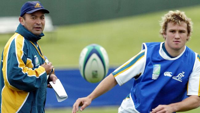 Eddie Jones and Matt Giteau in 2003.