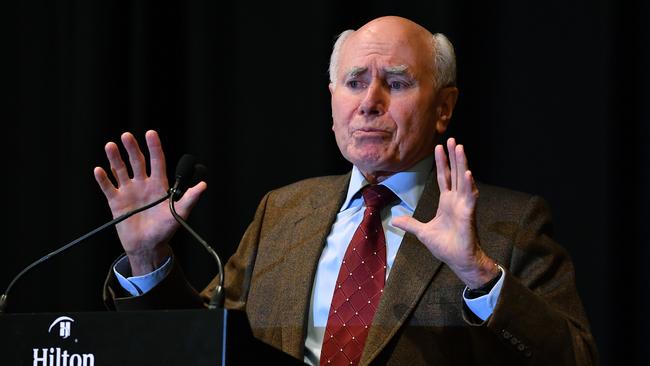 Former Australian prime minister John Howard speaking in Sydney today. Photo: AAP