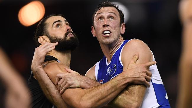 Adelaide will have pick No. 1 to offer in a deal for Brodie Grundy if Carlton finishes bottom of the ladder. Picture: AAP Image/Julian Smith.