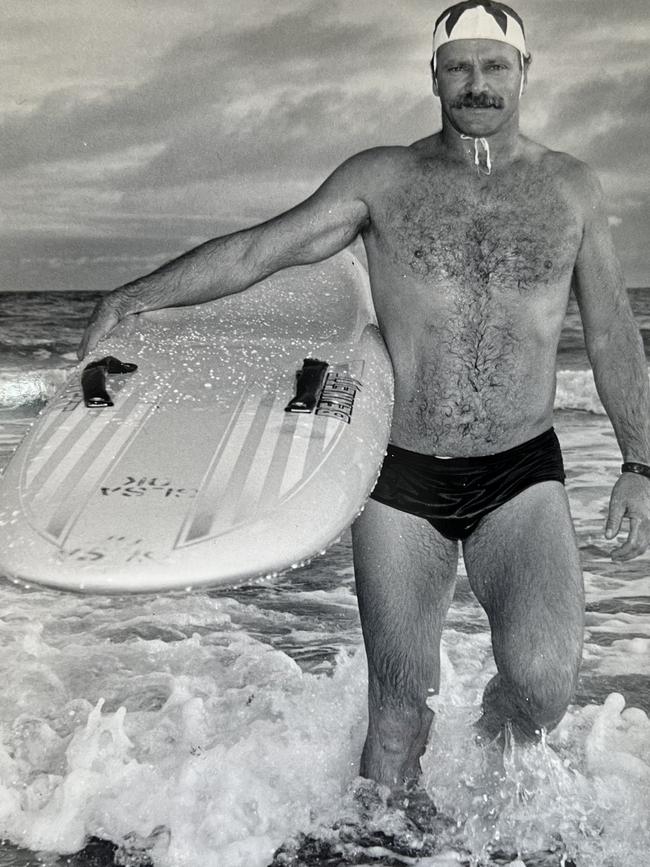 Brett Norton-Smith during his early days as a surf lifesaver. Picture: Supplied.