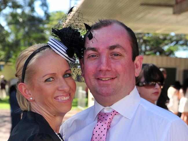 Ladies Day 2012 at Cluden Park race track, Townsville. Anthony Douglas of City with Richelle Sexton of Annandale.