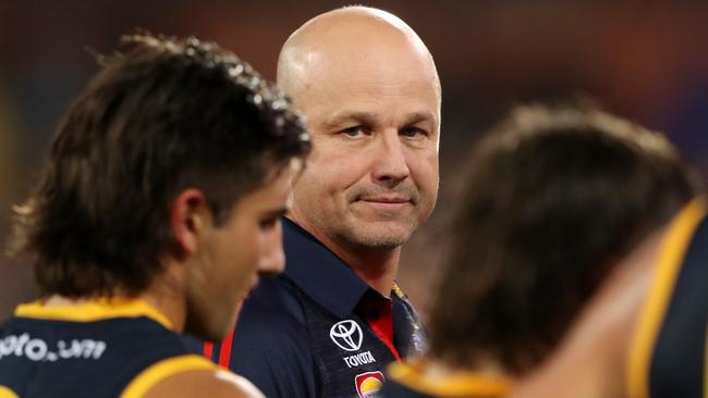 Matthew Nicks says the Crows are on the right track. Picture: Sarah Reed/AFL Photos via Getty Images