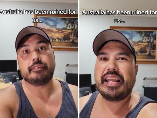 Dad reveals why he things Australia is 'ruined'. Picture: TikTok@themothfamily