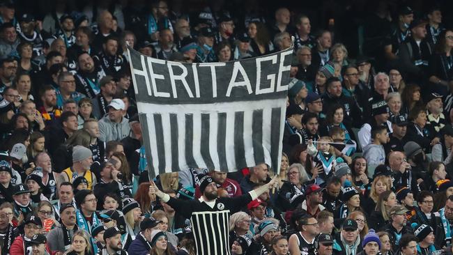 Port Adelaide will play Geelong in the first week of the AFL finals – but it will be with a capped crowd. Picture: Getty