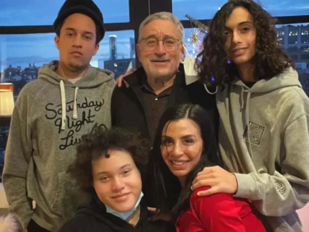 De Niro with four of his children, including daughter Airyn. Picture: Instagram