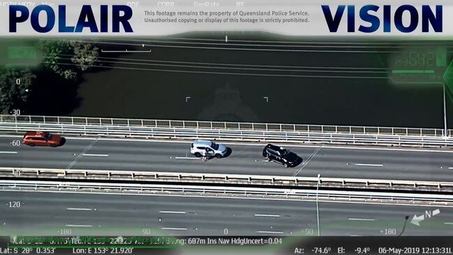 POLAIR vision of Gold Coast car chase