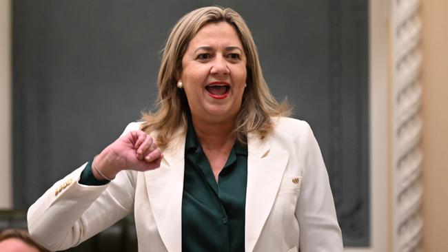 Queensland Premier Annastacia Palaszczuk speaks during Question Time at Parliament House in Brisbane. Picture: NCA NewsWire / Dan Peled