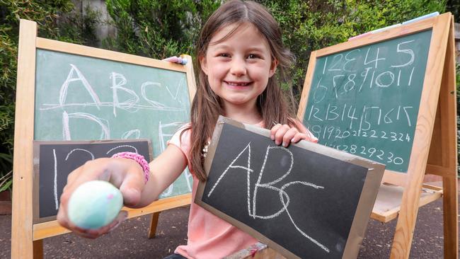 A Queensland academic wants schools to get back teaching with chalk and slates. Picture: Tim Carrafa