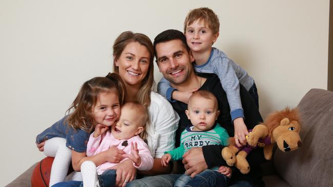 Kevin Lisch with family. Picture: Toby Zerna