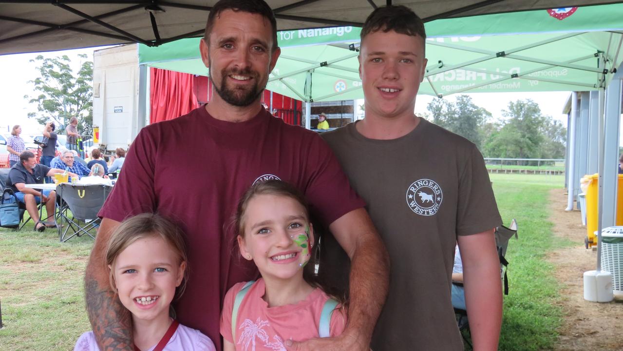 Lucas, Rebekah, Lillian and Aiden Gash at ‘Dinner Under the Stars’ by the Kingaroy Men’s Shed.