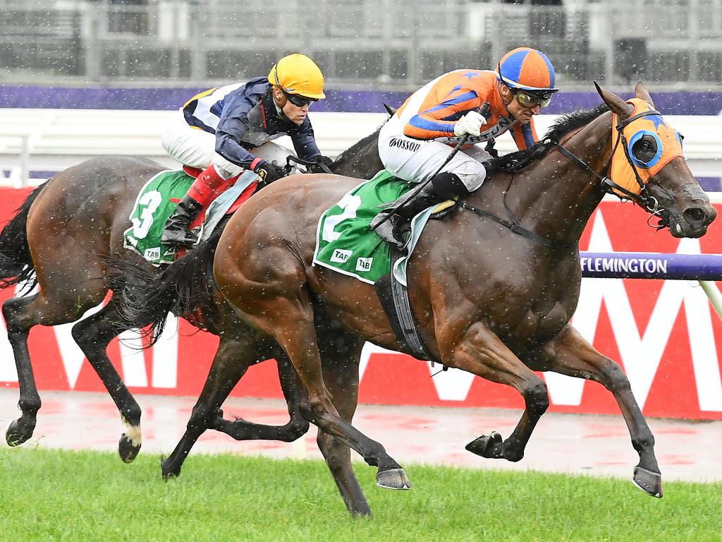 Melody Bell, pictured winning the TAB Empire Rose Stakes at last year’s Derby Day, has won the votes of Jason Richardson and Brendon McCullum. Picture: Quinn Rooney, Getty Images.