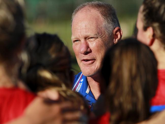 Coach Nathan Burke says the Doggies are embracing the short turnaround. Picture: AFL Photos/Getty Images