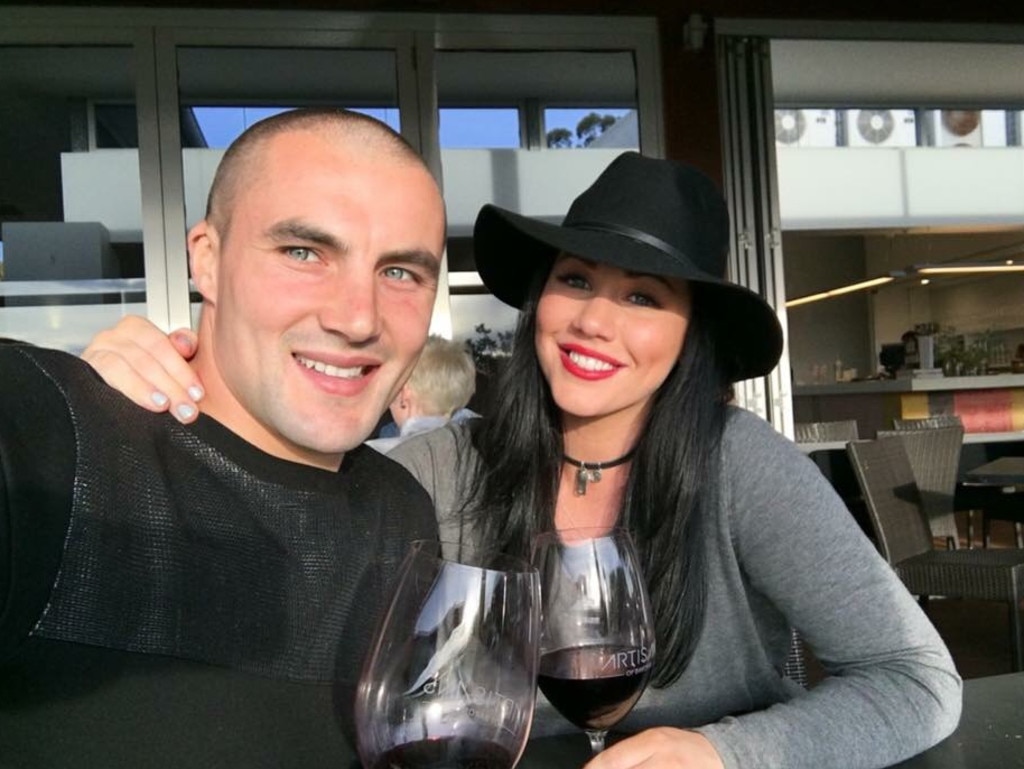 Sophie with her husband, former AFL and Norwood player Jaryd Cachia. Picture: Supplied