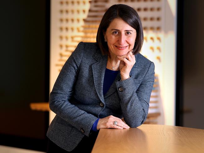 Gladys Berejiklian did not want to discuss politics – or the pandemic. Picture: Jane Dempster